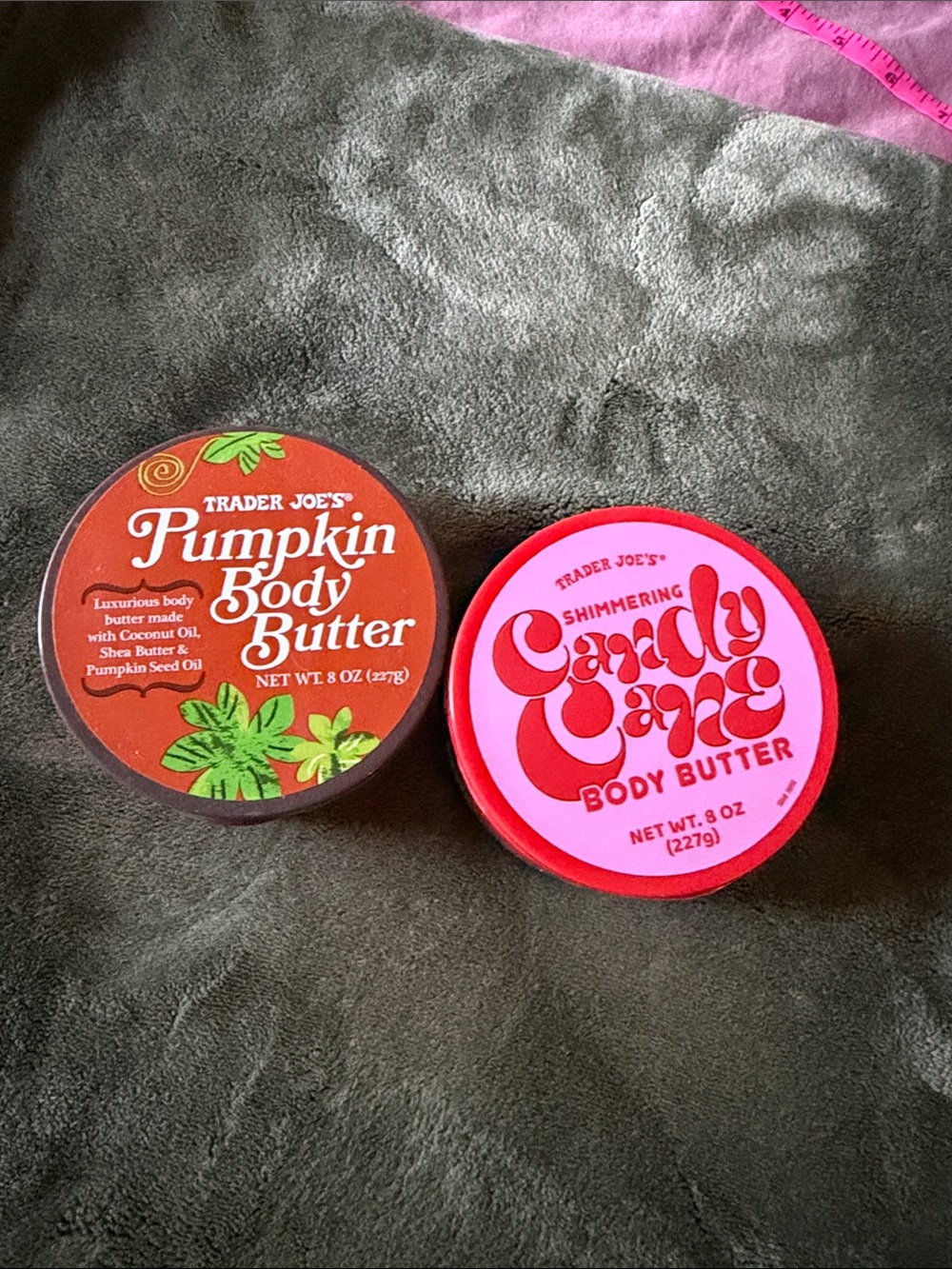 NWT Pumpkin Body Butter & Shimmering Candy Cane Body Butter - Brown & Pink